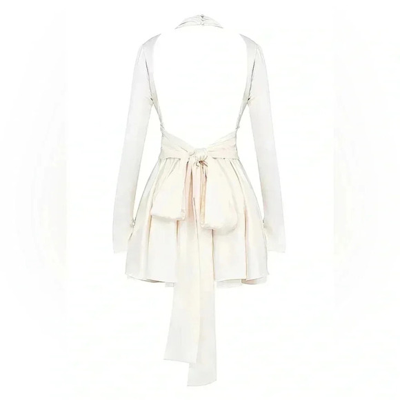 House of CB Aryana Ivory Bow Mini Dress - Picture 4 of 13